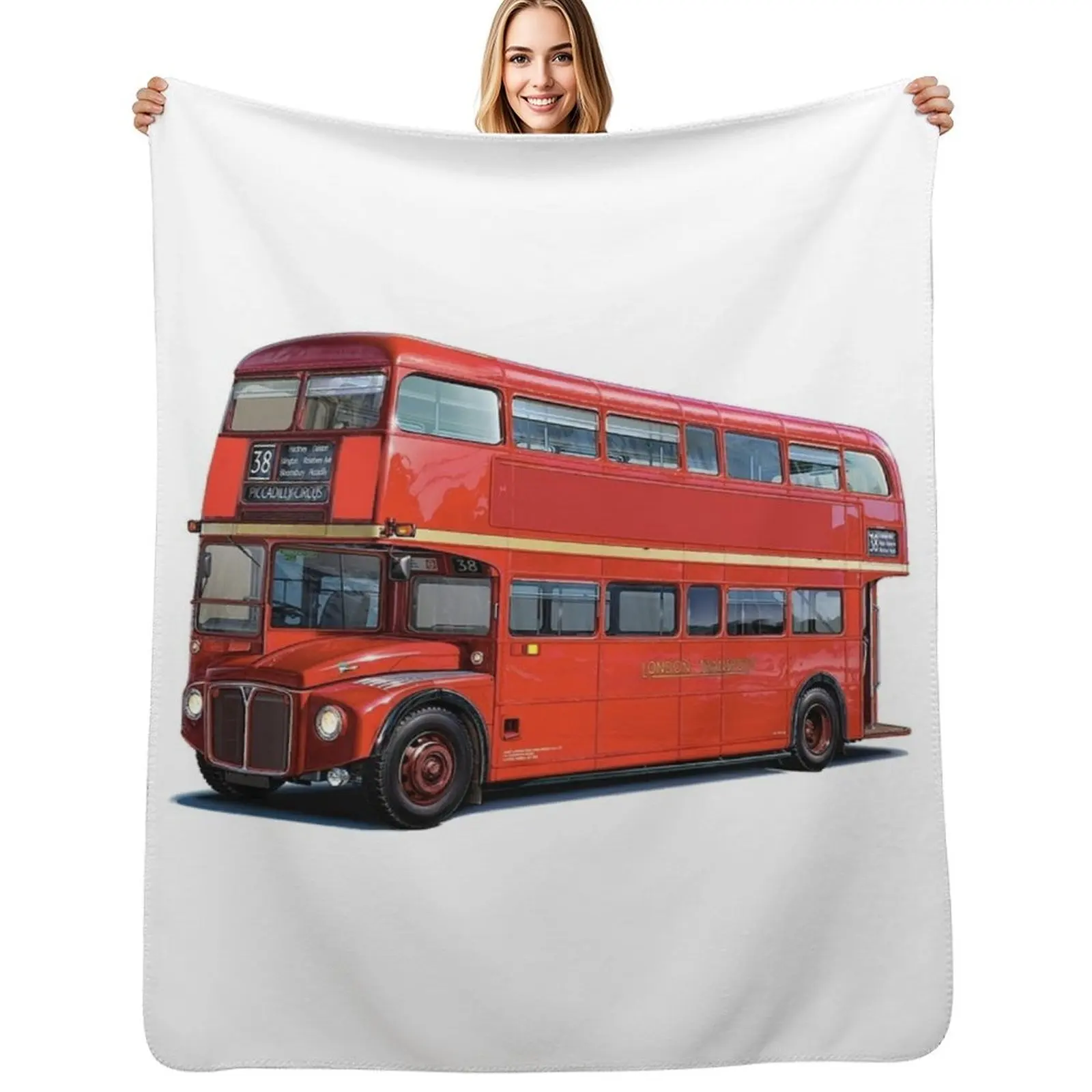 London Bus Throw Blanket christmas decoration Moving For Sofa Thin Luxury Throw Soft Beds Flannels Blankets