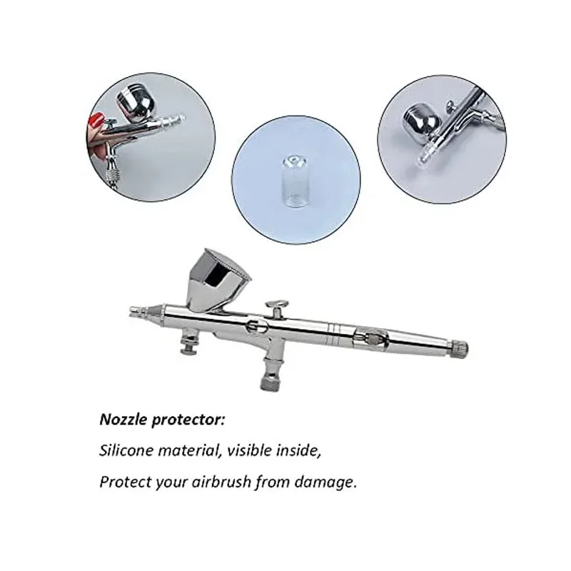 JOYSTAR 10PCS Airbrush Spare Parts, 0.2mm Needle, Nozzle and Needle Protector for Airbrush