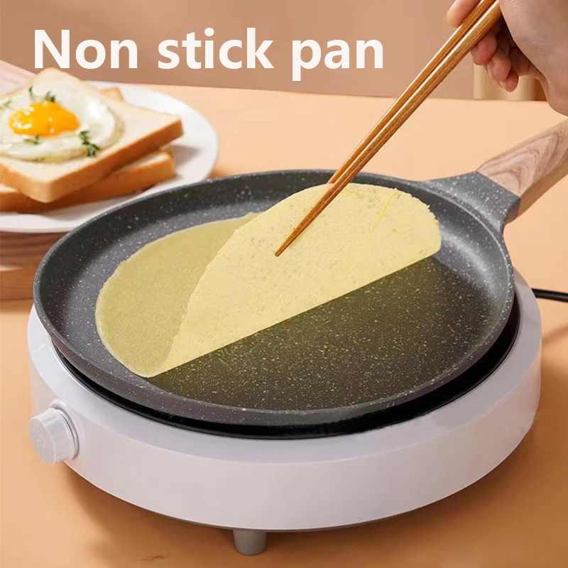 

Crepe Pan Pancake Nonstick Frying Pans Wooden Handle Omelet Cooking Barbecue Tray Kitchenware Gas Crepe Maker Kitchen Tools 2024