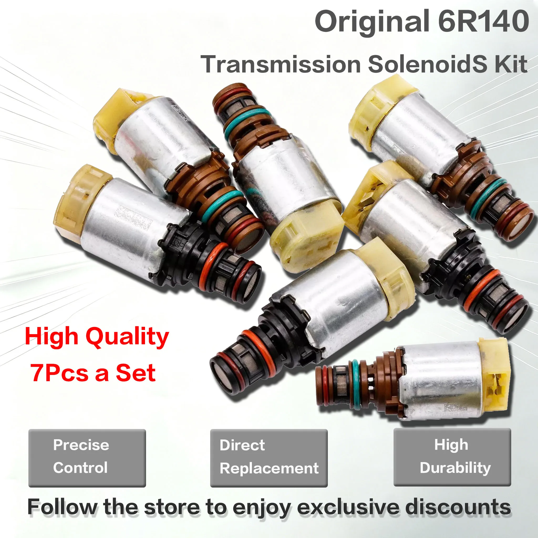 Original 6R140 Transmission Solenoid Kit 7Pcs For Ford F‑250 F‑350 F‑450 F‑550