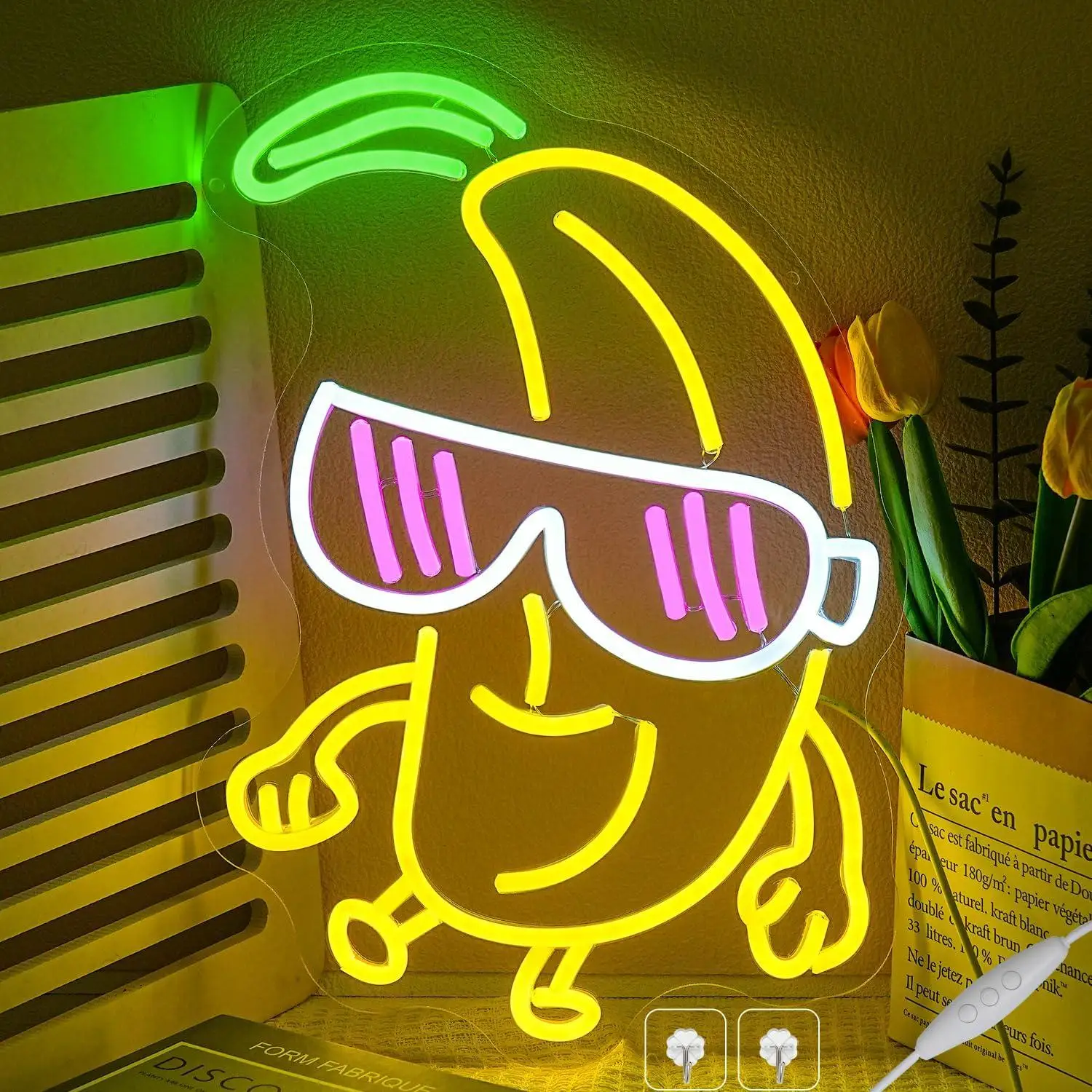 

Неоновая вывеска в форме банана, USB-светильник с регулируемой яркостью, светодиодные неоновые лампы для спальни, бара, ресторана, мужской комнаты, декор для детской комнаты, настенный светильник, специальные подарки