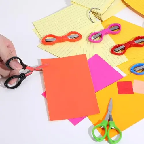 Folding Scissor Creative Stationery Portable Manual Student Paper Scissors Paper Cutting Knife Classroom Learning Tools
