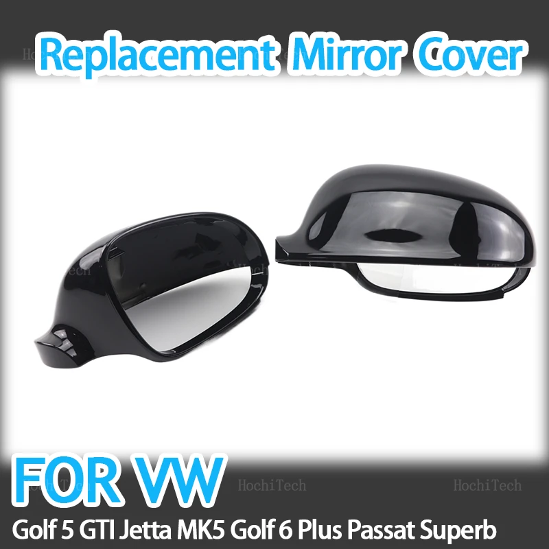 Car Side Door Side Mirror Cover Cap styling For Volkswagen VW GOLF 5 6 Plus Jetta MK5 Passat B5.5 B6 EOS Black Carbon Fiber Look