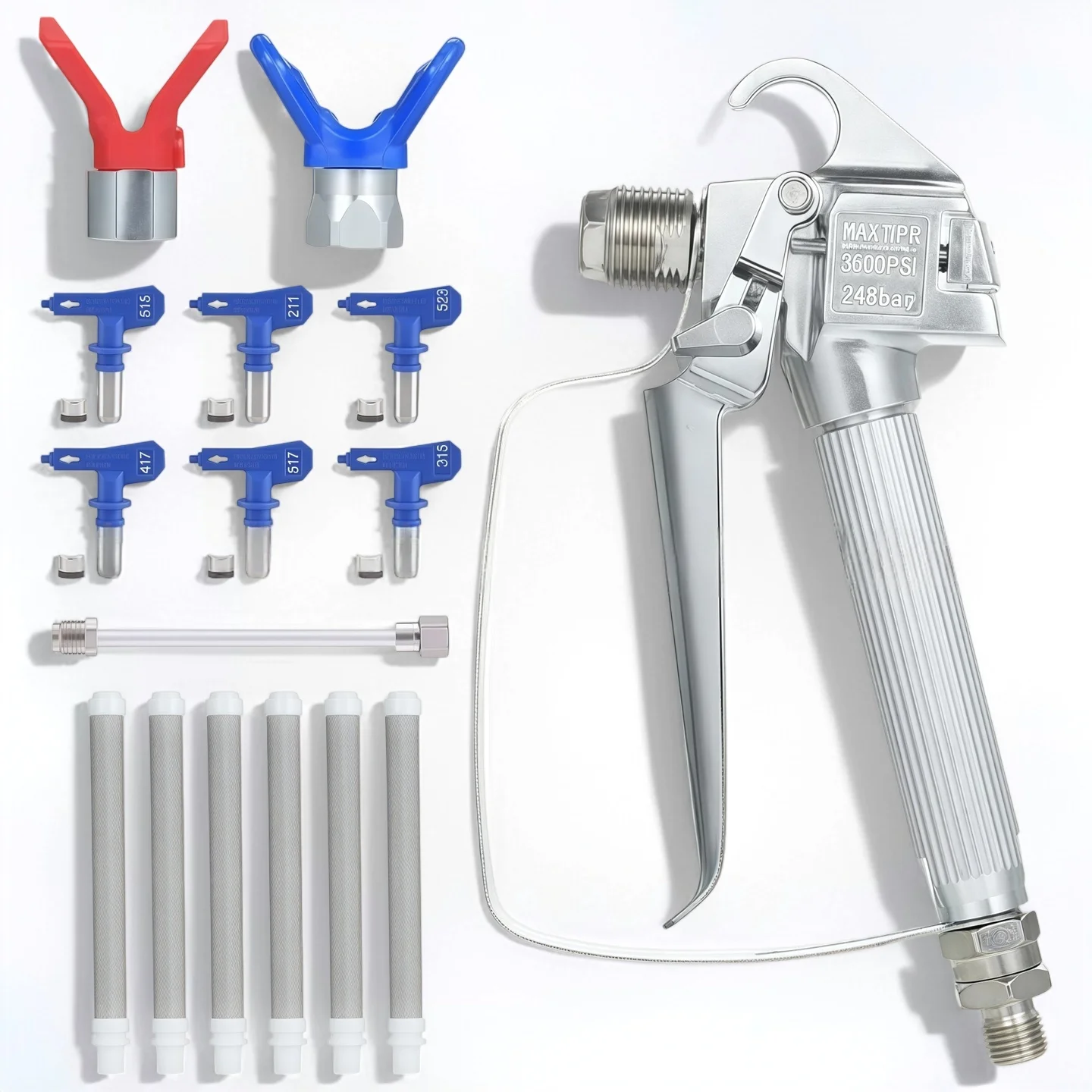 16pcs-3600psi-airless-paint-spray-gun-set-with-6-nozzles-20cm-extension-rod