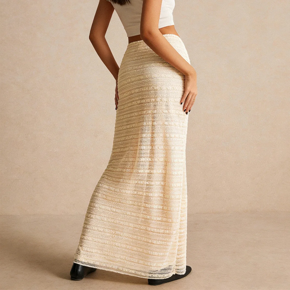 

2026 Summer New Slim Lace Hip Elastic Skirt Women