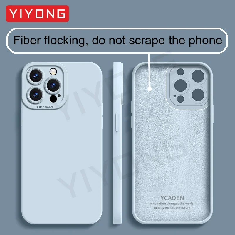 S22 Case YIYONG Square Liquid Silicone Soft Cover For Samsung Galaxy S22 S25 Ultra S23 S24 Plus  S22+ S23+ S24+ S25+ Phone Cases