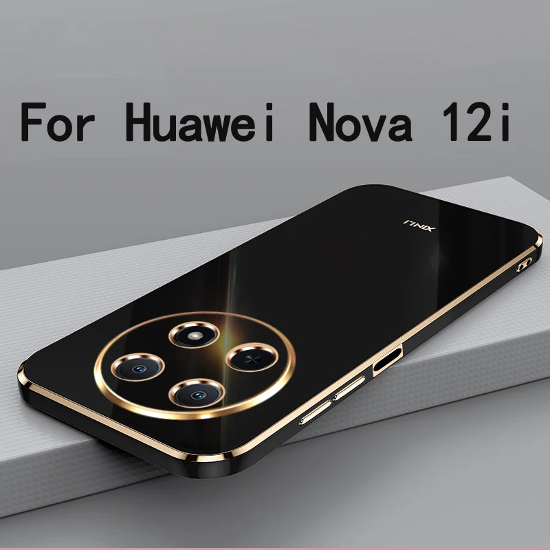 สําหรับ Huawei Nova 12i กรณีคุณภาพสูง Soft TPU ป้องกันลายนิ้วมือกล้องสําหรับ Huawei Nova 12i
