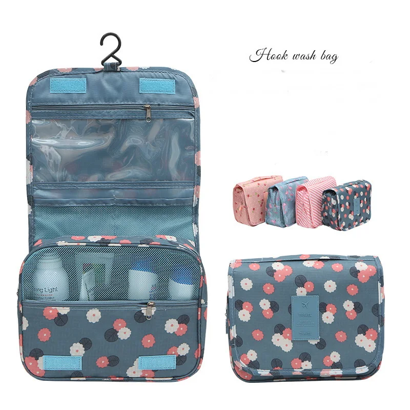 High Quality Women Makeup Bag Travel Cosmetic Bag Hook Toiletries Organizer Waterproof Storage Neceser Hanging Bathroom Wash Bag