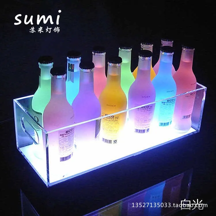 

Bar Beer Frame LED Rechargeable Light Acrylic Cocktail Barrel Beer Champagne Ice Barrel Acrylic Beer Barrel
