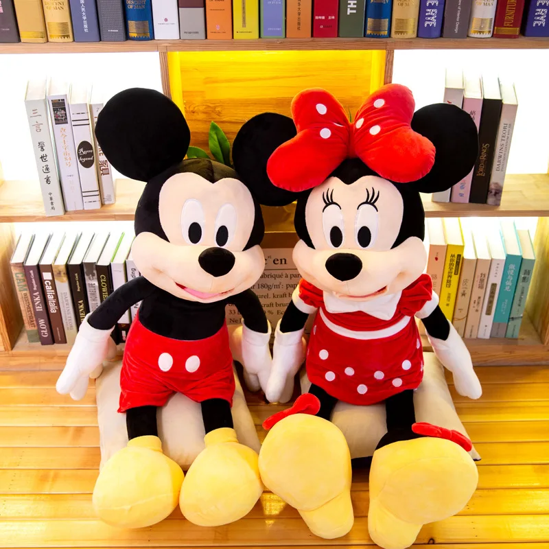 Disney Mickey and Minnie Couple Doll Cartoon Cute Plush Toy Home Companion Doll Birthday Gift