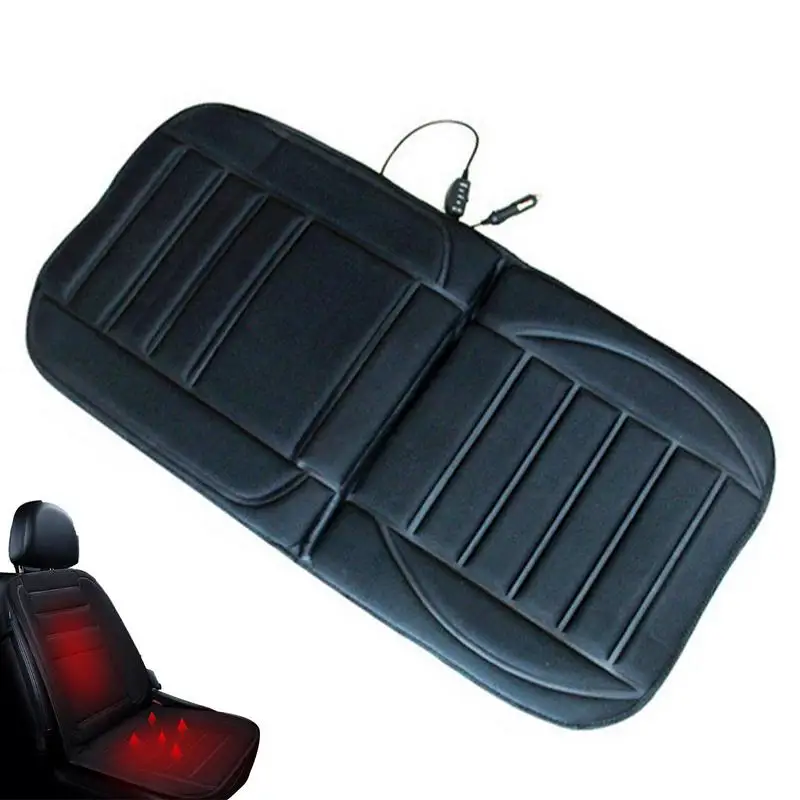 Winter Car Seat Cover Electric Heating Seat Cushion 12V Car Seat Warmer Front Seat Protector Pad Winter Travel Seat Cushion