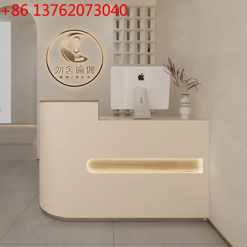 Beauty salon bar counter light luxury high-end checkout page reception desk