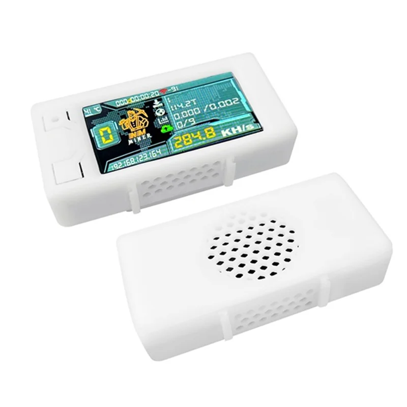 2025 New-2Pcs Nerdminer 285KH/S BTC Solo Lottery Miner Com Caso Bitcoin Crypto Miner Conexão Wifi Baixa Potência Nerd Miner