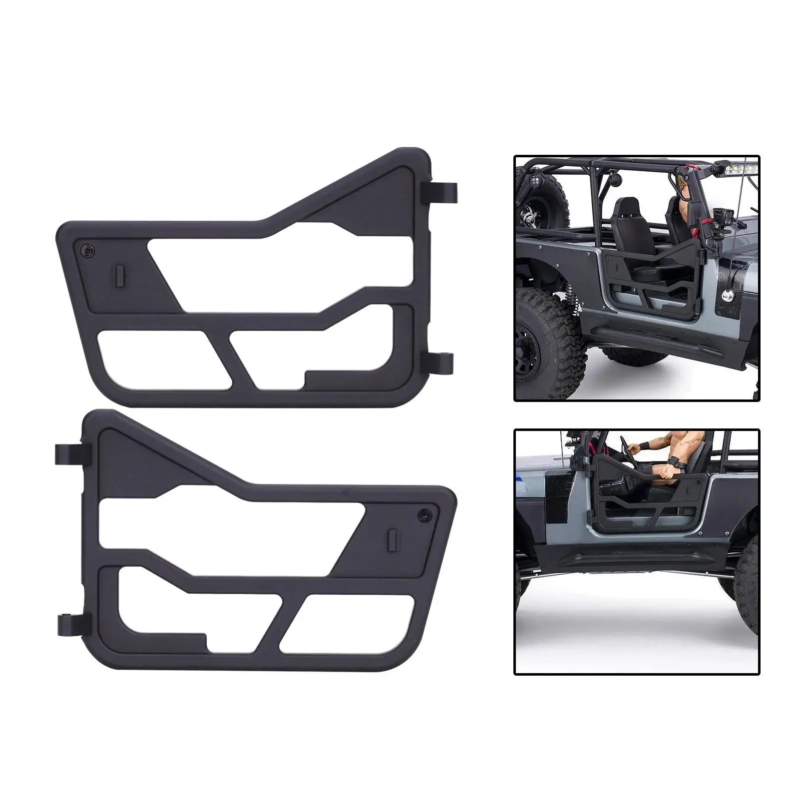 

2 Pieces RC Crawler Decorative Door Kit Replacements for 1:10 Trucks RC Car