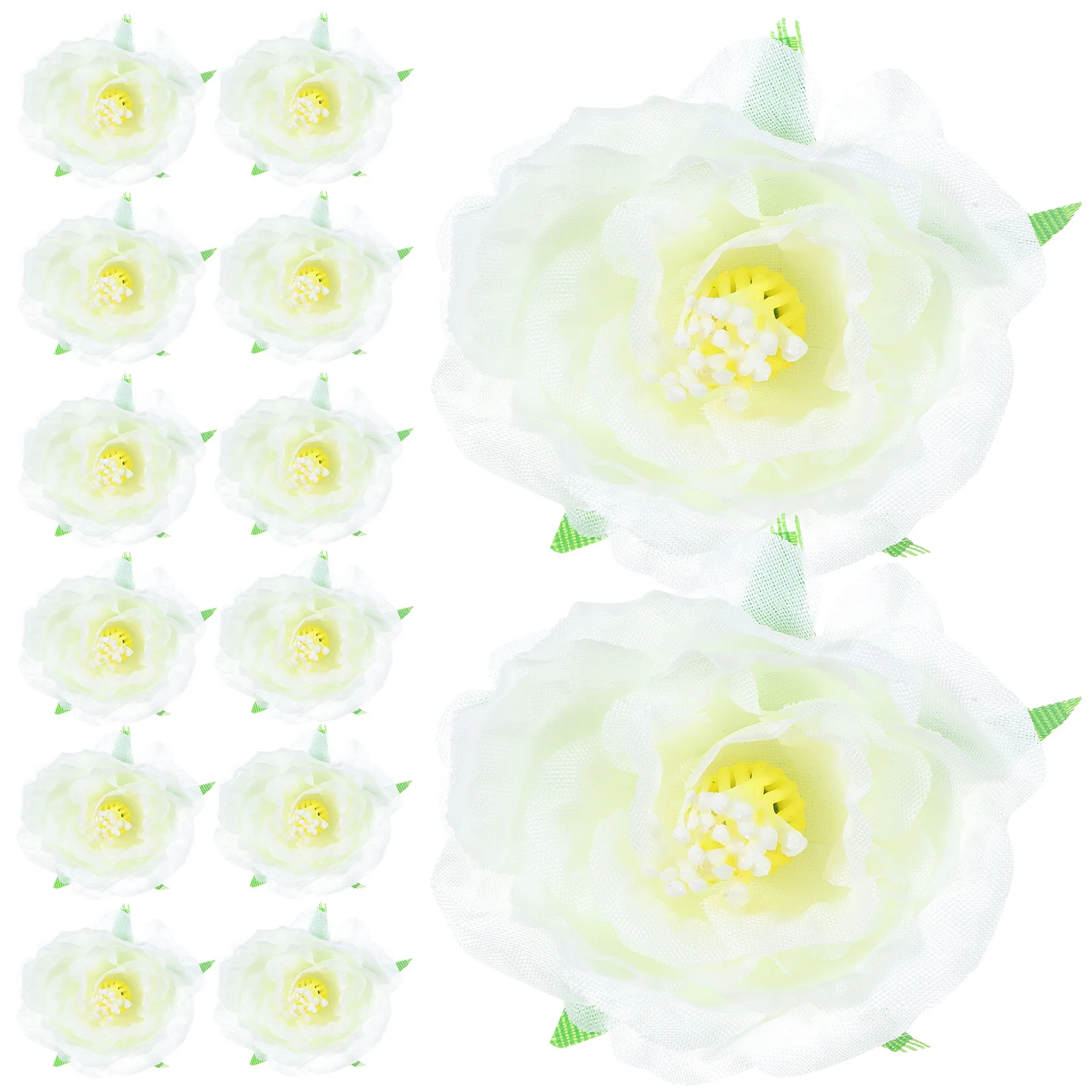 

20 Pcs Artificial Rose Fake Mini Flowers Miniature Silk Faux Small Tiny for Crafts Tea Wedding Decor