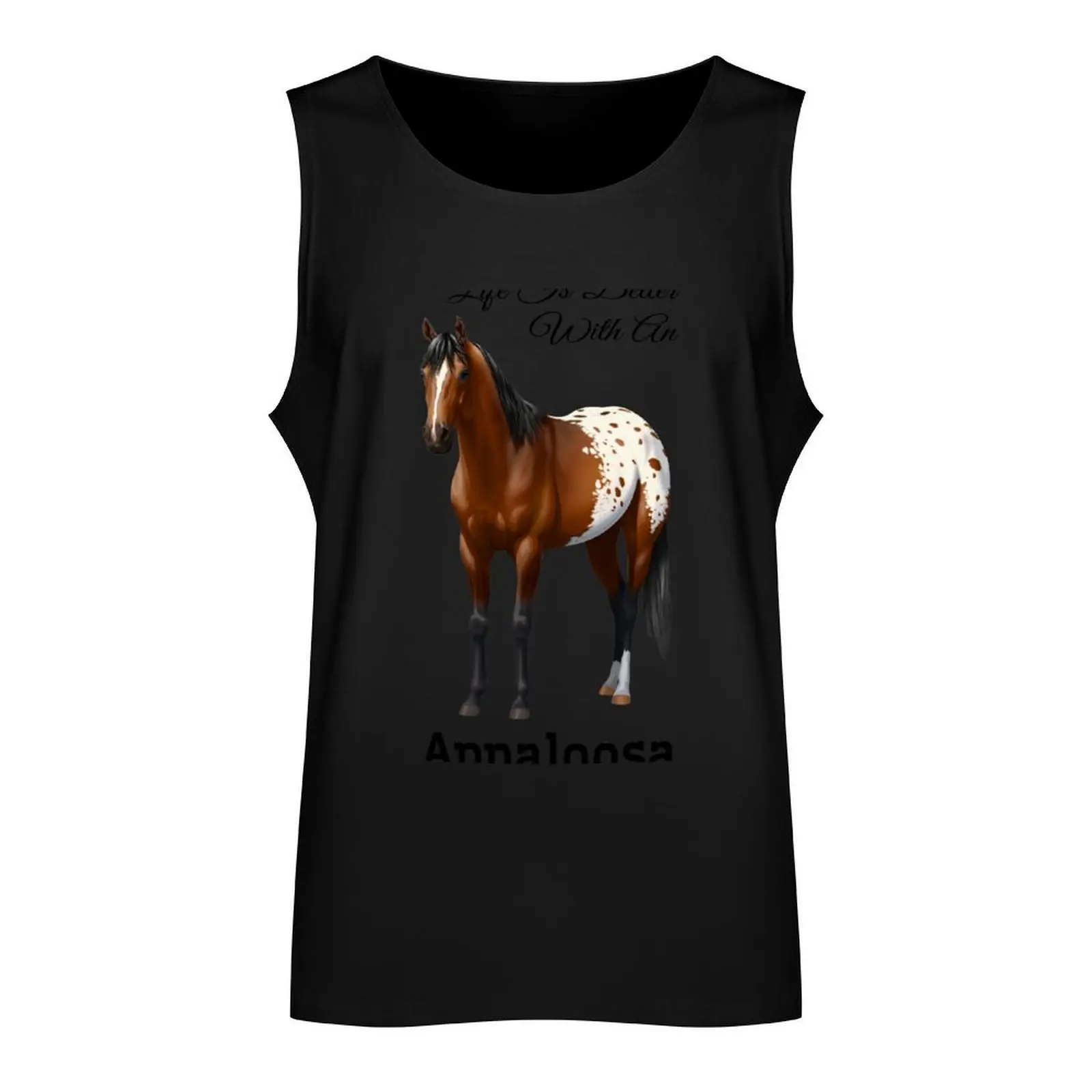 Life Is Better With A Bay Appaloosa Horse Tank Top gym shirt men sleeveless vest men Men's gym t-shirt