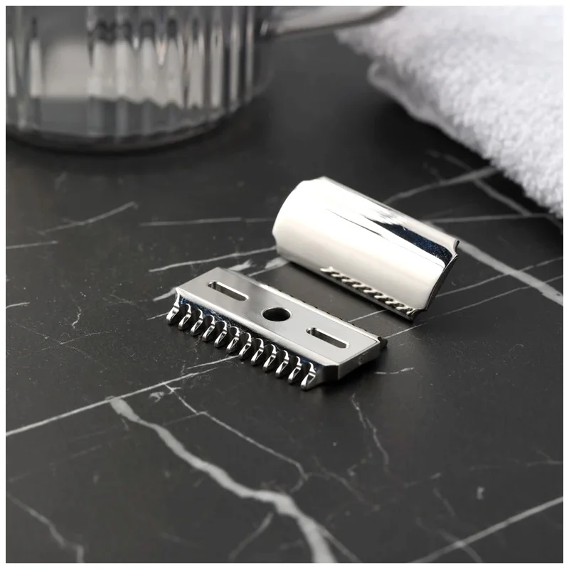 YAQI Razor Head Safety Razor Head Polished Stainless Steel Dual Comb 2026 Vostok 70OC 316 With 0.7mm Blade Gap