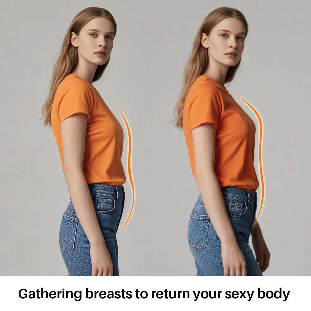 Bezešvá podprsenka bez kostic pro ženy, pohodlné spodní prádlo ve tvaru V, sbírané spodní prádlo s košíčky BCD - náhled 6