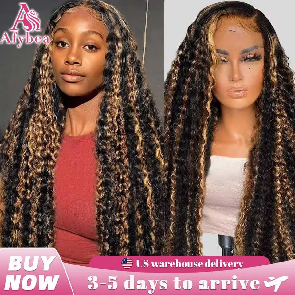 

Парик P1B30 Highlight из натуральных волос, HD-кружевной парик 13x6, парик из натуральных волос с глубокой волной, кружевной фронтальный парик, бразильский парик с кружевной передней частью, 200% плотность