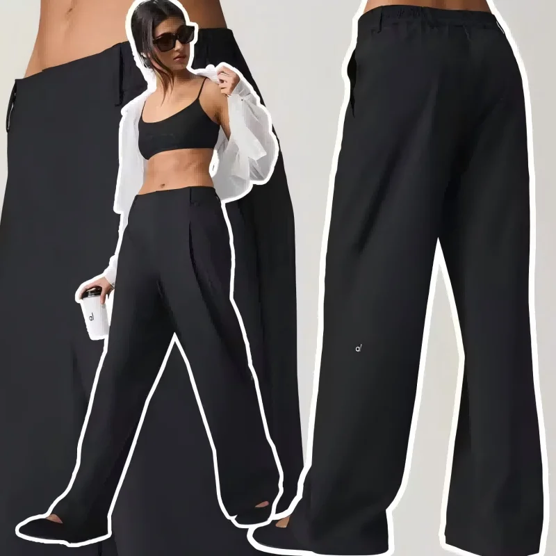

High-Waist Suit Straight Trousers Women's Suit Pants Summer Loose Breathable Leisure Pants Women