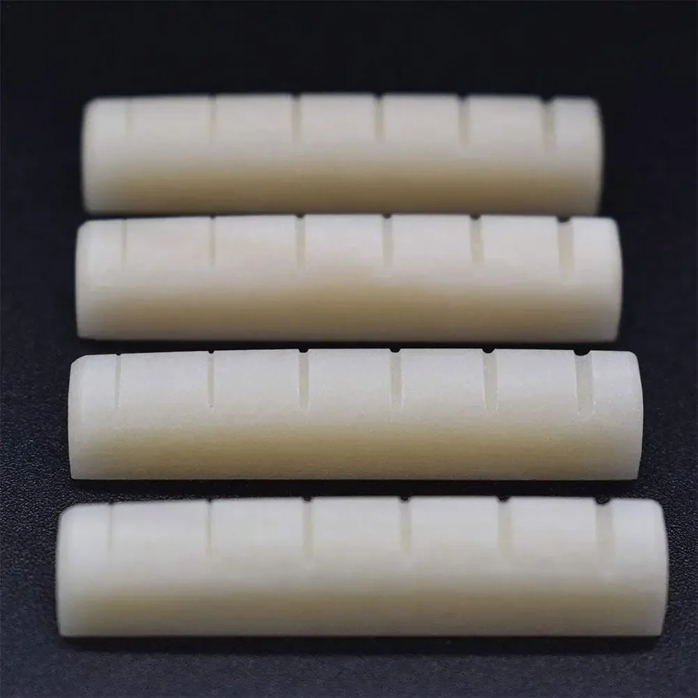 Guitar UNBLEACHED BONE Nut 43/44/45mm Acoustic Folk Saddle 72/74/76mm Luthier DIY Bridge Builder High Density Bone Better Sound