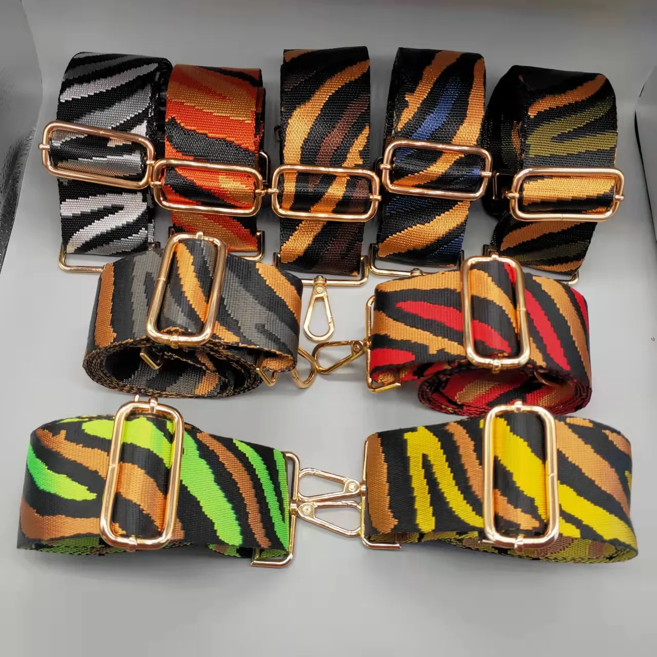 5Cm Colorful Zebra Print Wallet Accessories Bag Chain Replacement Wallet Shoulder Strap Crossbody Strap