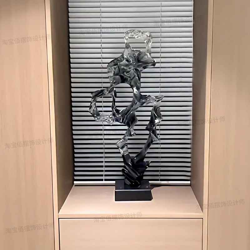 Taihu stone ornaments are prosperous, living room entrance TV cabinet wine cabinet home accessories are simple and light