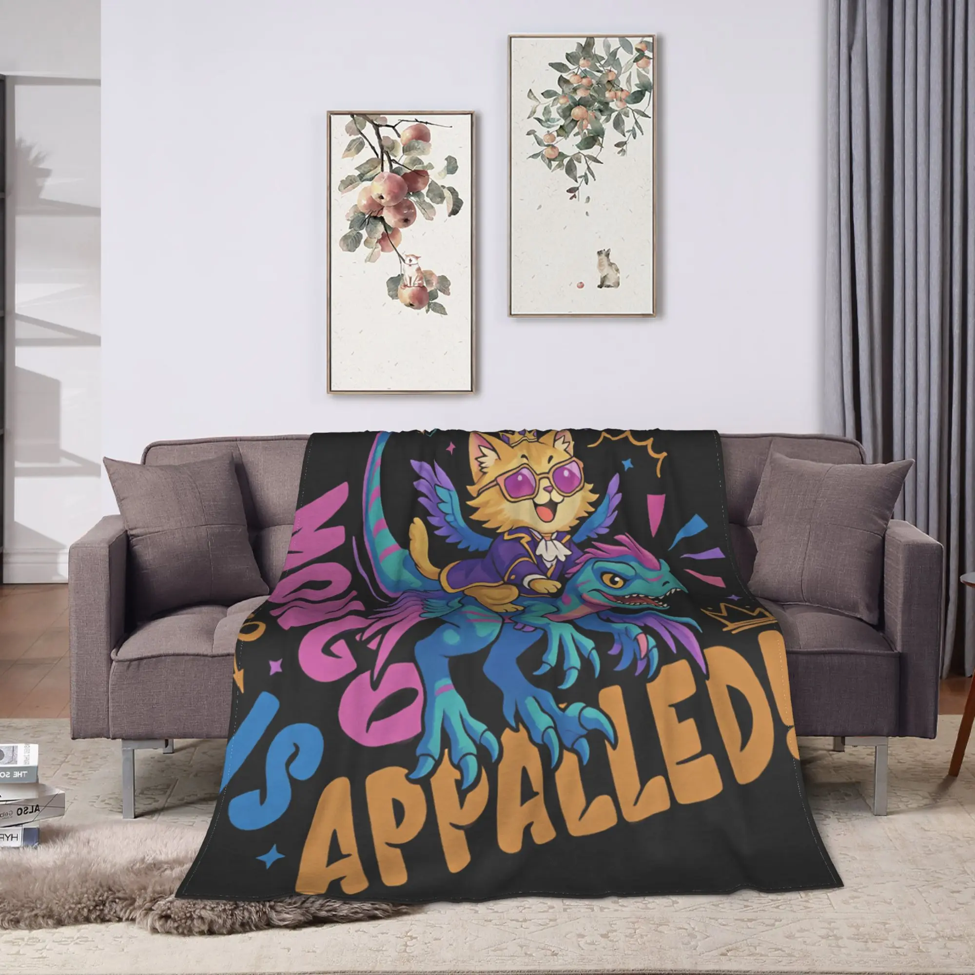 Warm Soft BlanketKids Airplane Travel Princess Donut and Mongo Throw Blanket Outrage Dungeon Crawler Carl Sofa Bed Cover