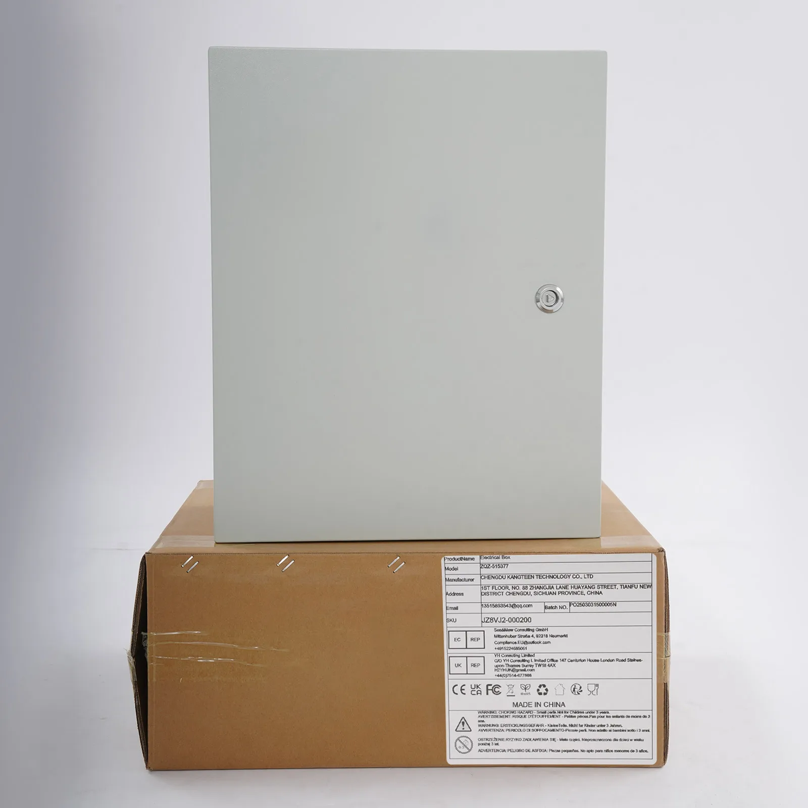 50x40x20cm Outdoor Elektroverteilerkasten IP50-55 Wasserdicht Abschließbar Kaltgewalzter Stahl Abnehmbare Bodenplatte Leicht zu Reinigen – Detail 8
