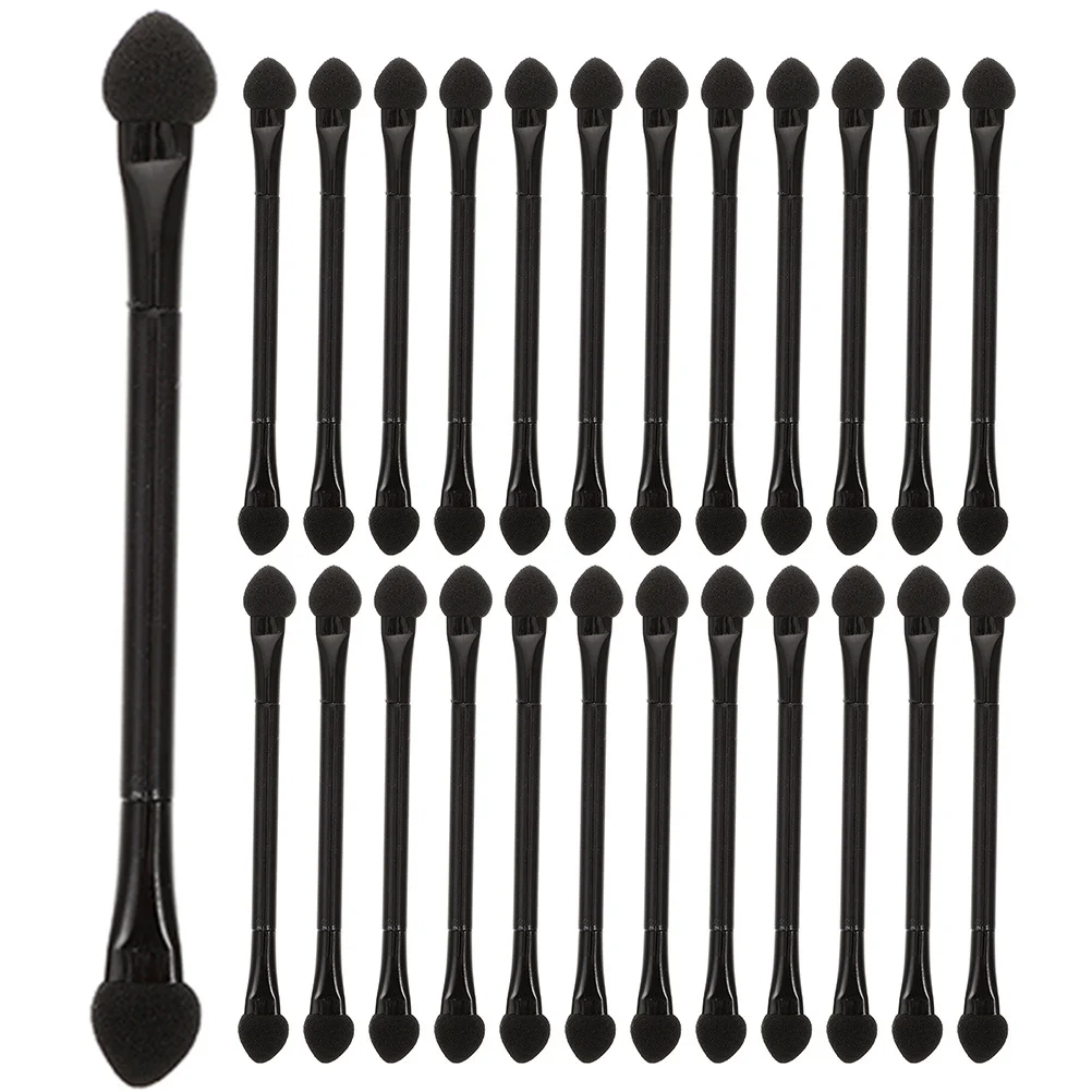 25 Stück Doppel-End-Lidschatten-Sticks, professionelle Lidschatten-Make-up-Tools für Frauen und Mädchen, täglicher Gebrauch, langlebige Schwamm-Applikatoren