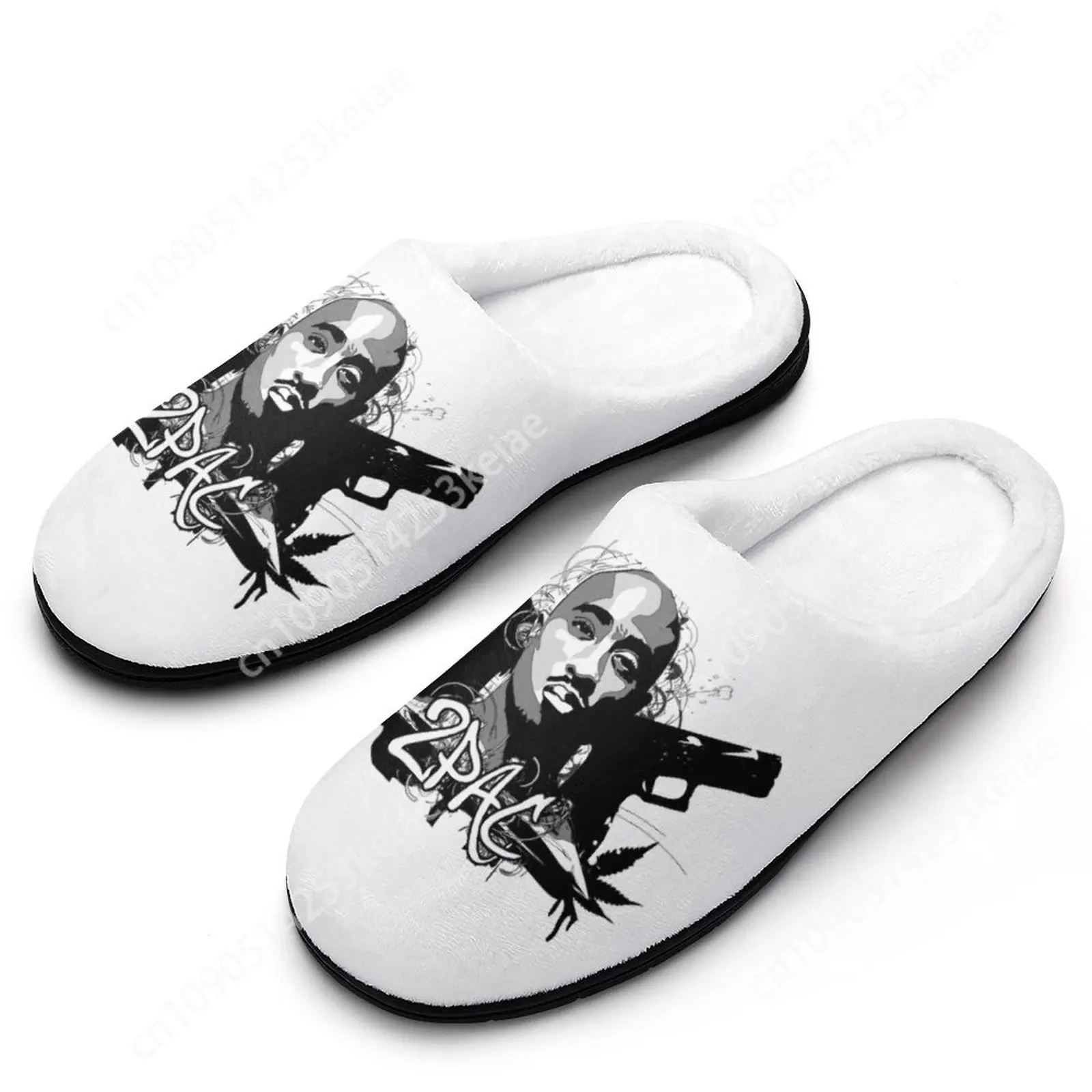 

Winter Warm Slippers Rap 2pac Tupac All (29) Men Women Cotton Slides Non-Slip Couple Indoor House Soft-soled Loafer SliderAutum