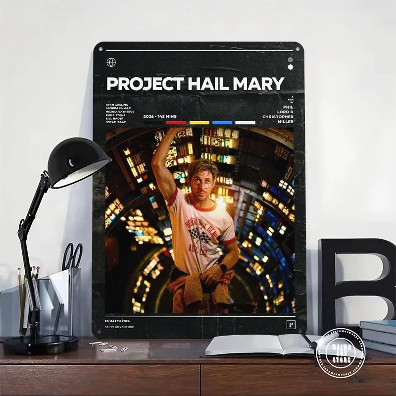 Project Hail Mary Movie Metal Poster Perfect Gift for Fans Lovers Customized Wall Art Metal Sign for Decoration Room Ornaments