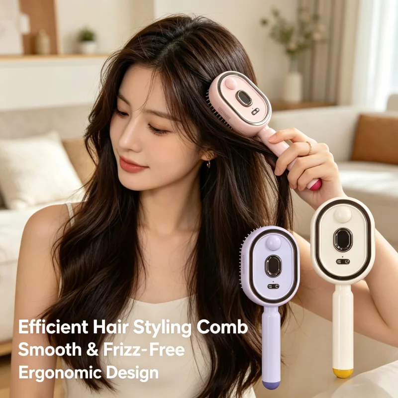 Portable Electric Spray Massage Comb Red Light Scalp Applicator USB Charging Hair Growth Essential Oil Apply Massage Hair Brush