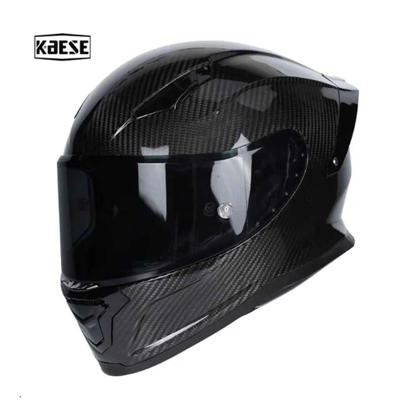 

Ярко-черный глянцевый мотоциклетный шлем из углеродного волокна 3K для Cruiser DOT, одобренный ECE, дышащие вкладыши, круглый год, комфорт