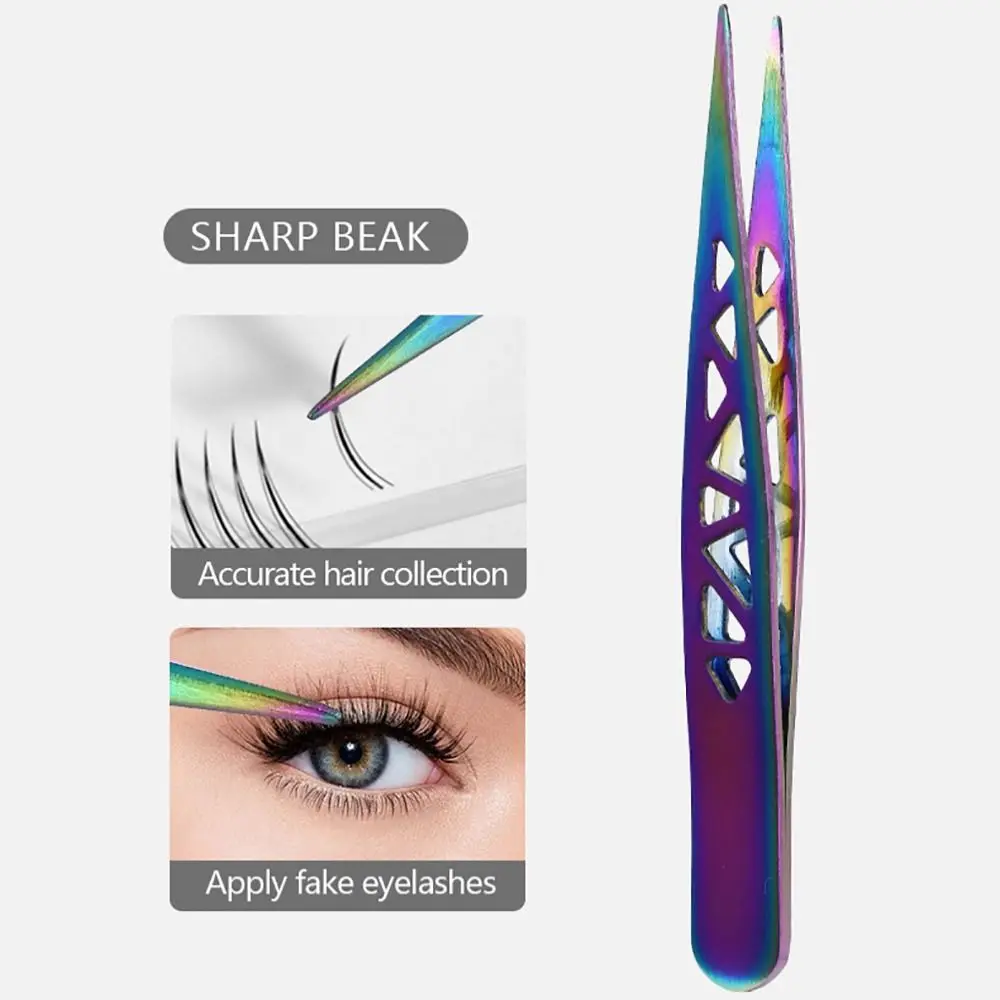 

4Pcs Stainless Steel Eyebrow Tweezers Oblique Mouth Pointed Tip Grooming Tweezers Multifunctional Hair Removal Tweezers