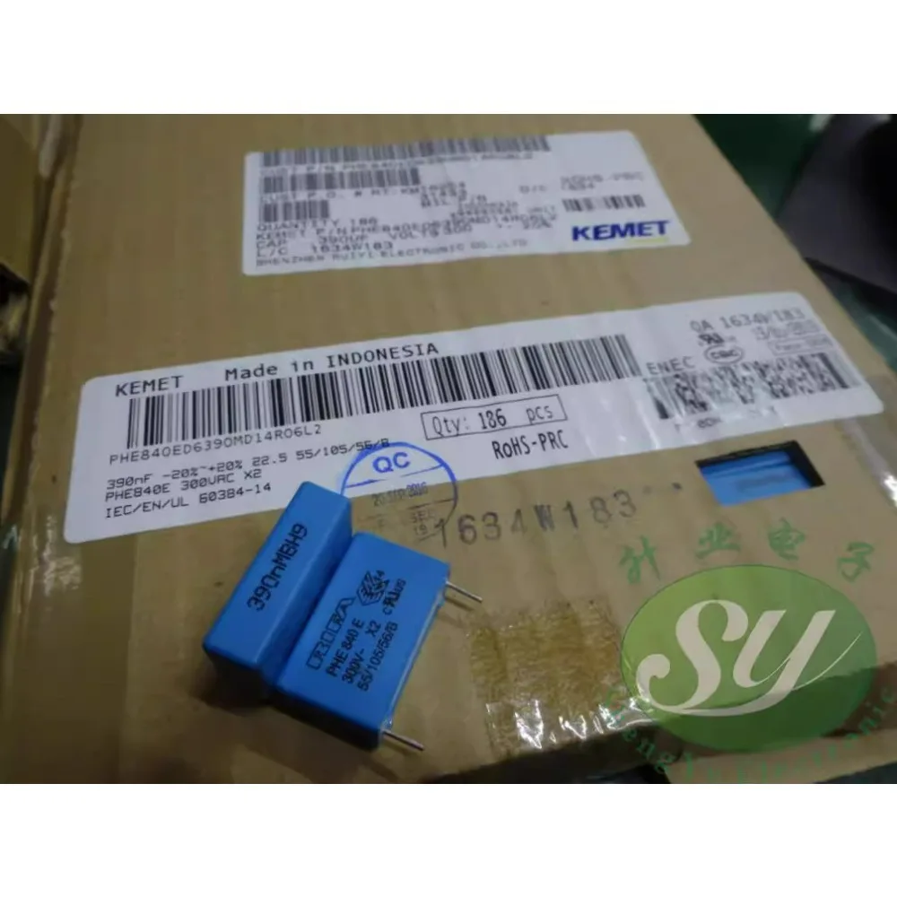 

10PCS 0.39uf/300VAC 390nf 394 brand new 22.5mm film capacitor PHE840ED6390MD