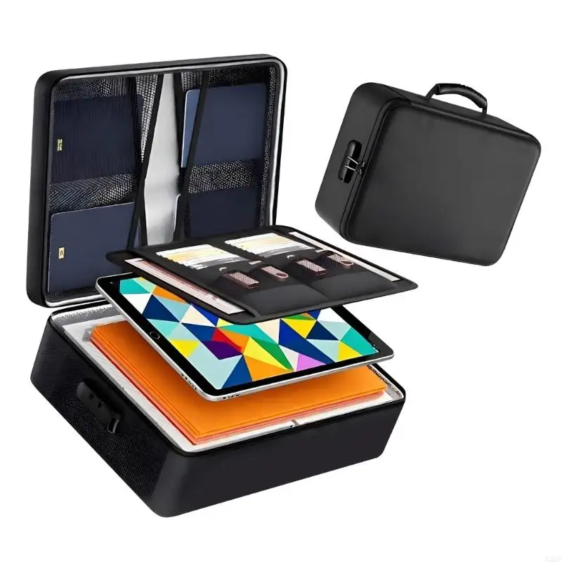 Essential Fireproofs Document Safe Portable Car Home Office Against Flood Secures Files Certificates K92C
