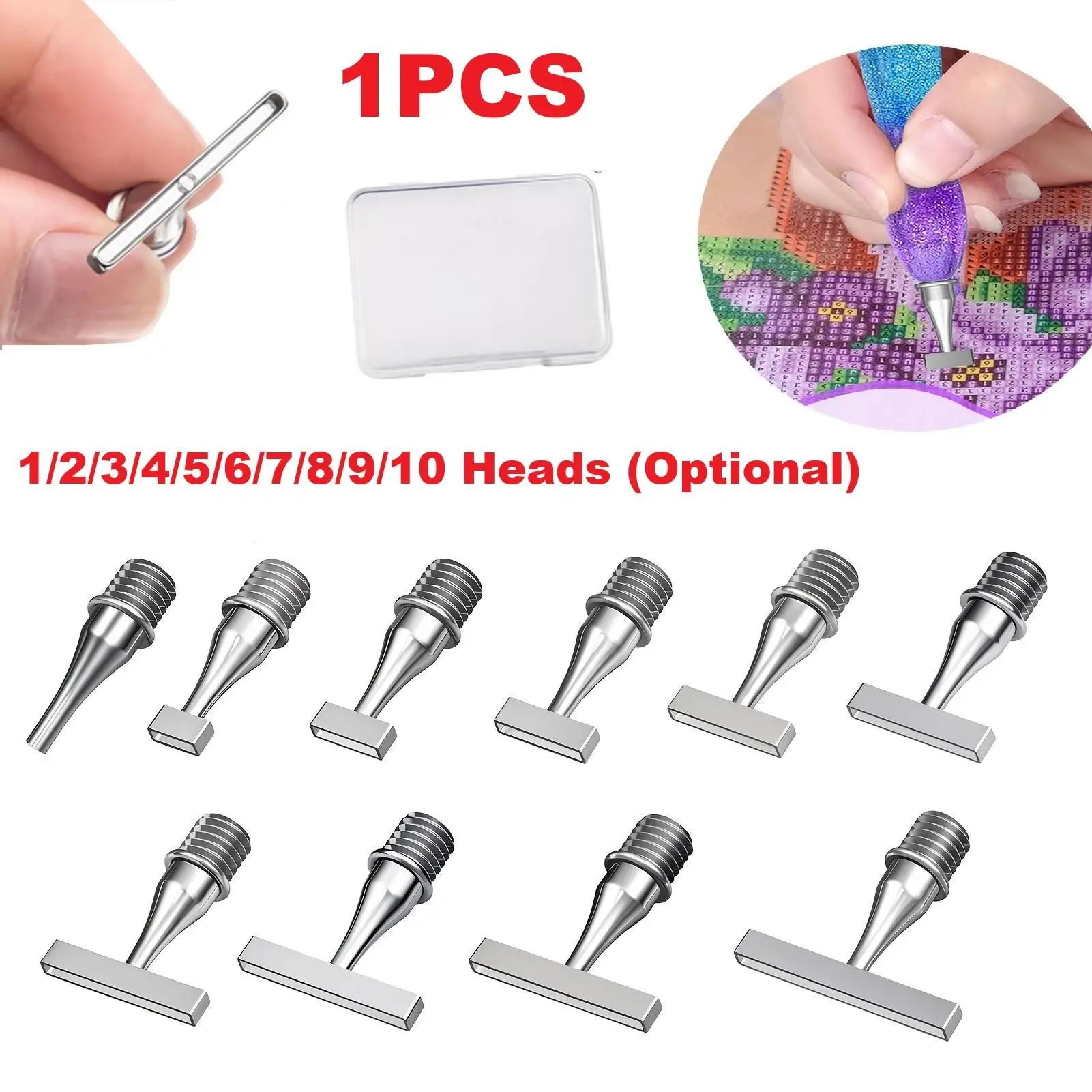 DIY Thin-Type Stainless Steel Diamond Pen Tips of Different Models, Art Diamond Drilling Tips, Diamond Painting Tool Accessories