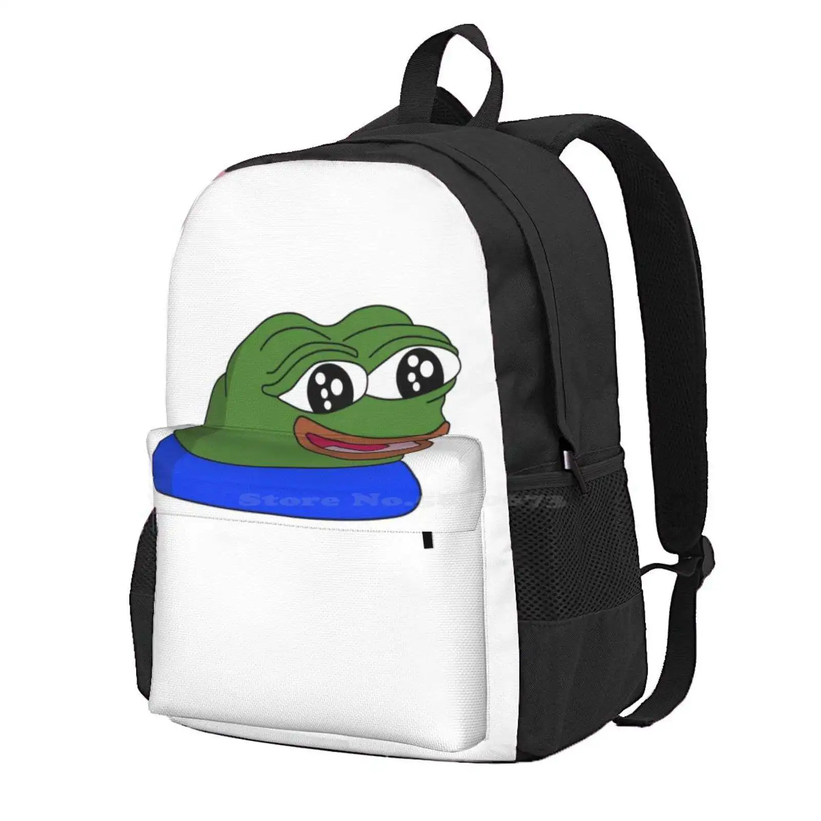 Peepohappy Hot Sale Schoolbag Backpack Fashion Bags Peepohappy Glad Amazing The Frog Emotes Twitch Tv