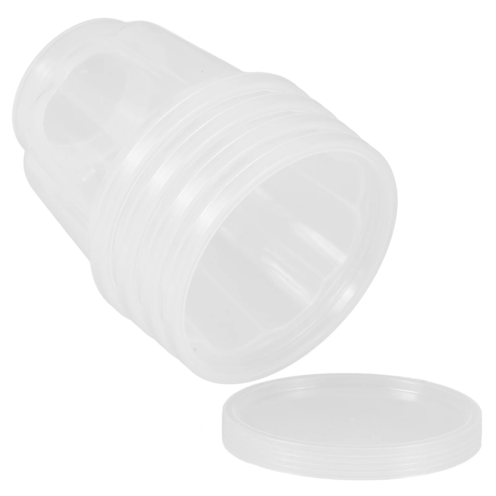 

4Pcs Transparent Dessert Cups Lids Reusable Molds Pudding Ice Cream Yogurt Birthday Barbecue Wedding Catering Gourmet Effects