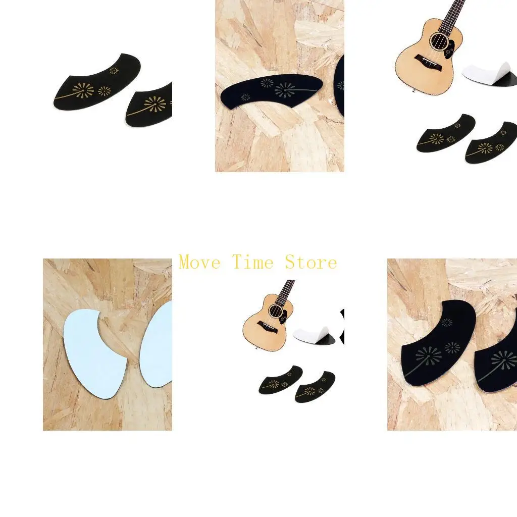 

92ME 2Pcs Universals Ukulele Thin Pickguards Anti-Scratch Guard Plate Replacement Small Guitar Scratch Plate