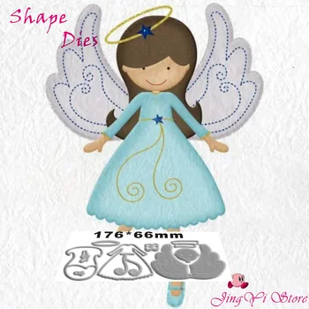 2023 neue Engel, Flügel, Mädchen Metalls chneid werkzeuge Cutter Schablonen Scrap booking dekorative Prägung Fotoalbum Dekor DIY Handwerk