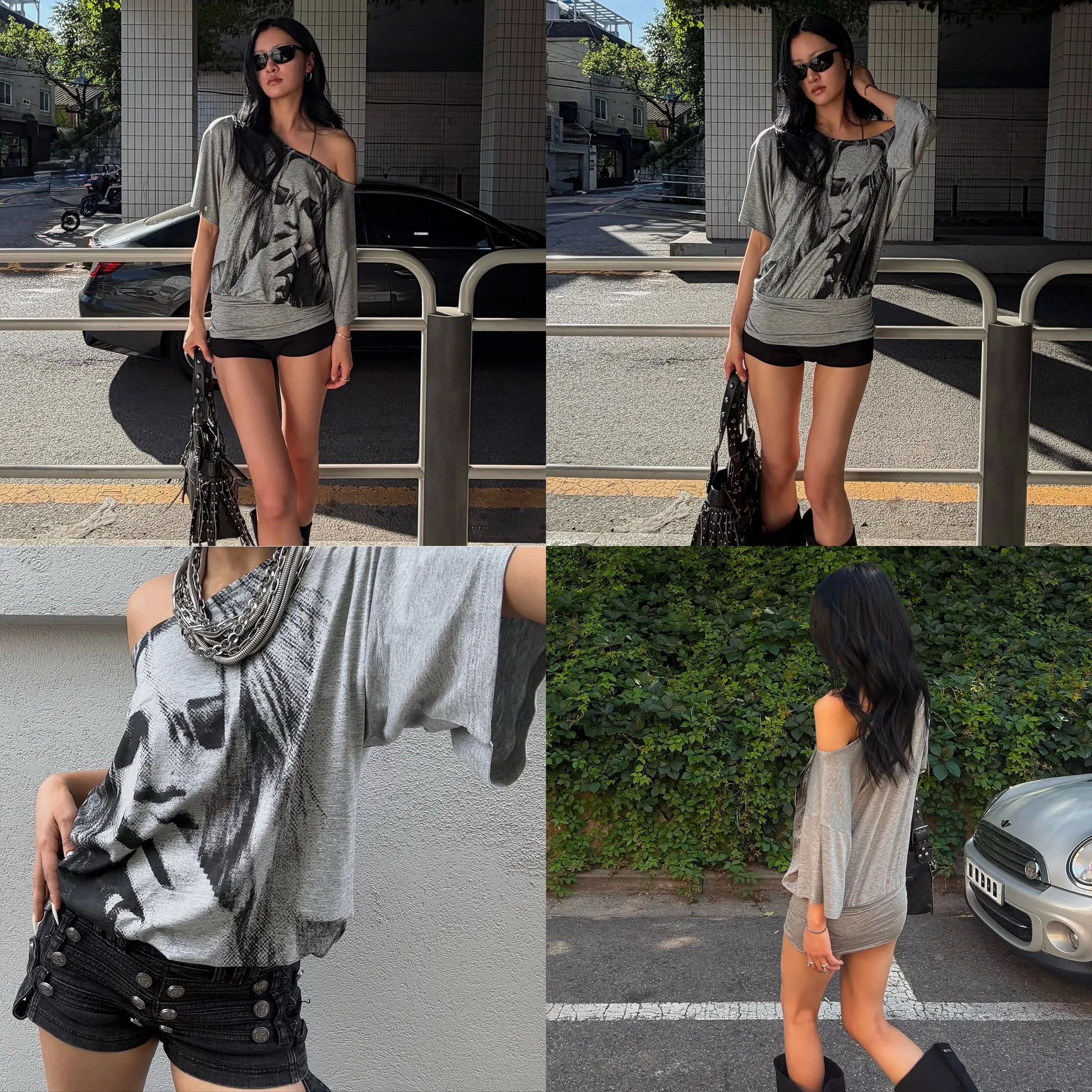 Summer Tee Tops Women Print Off Shoulder Loose Blouse Shirts Casual Tunic T Shirt Spring Summer Tee