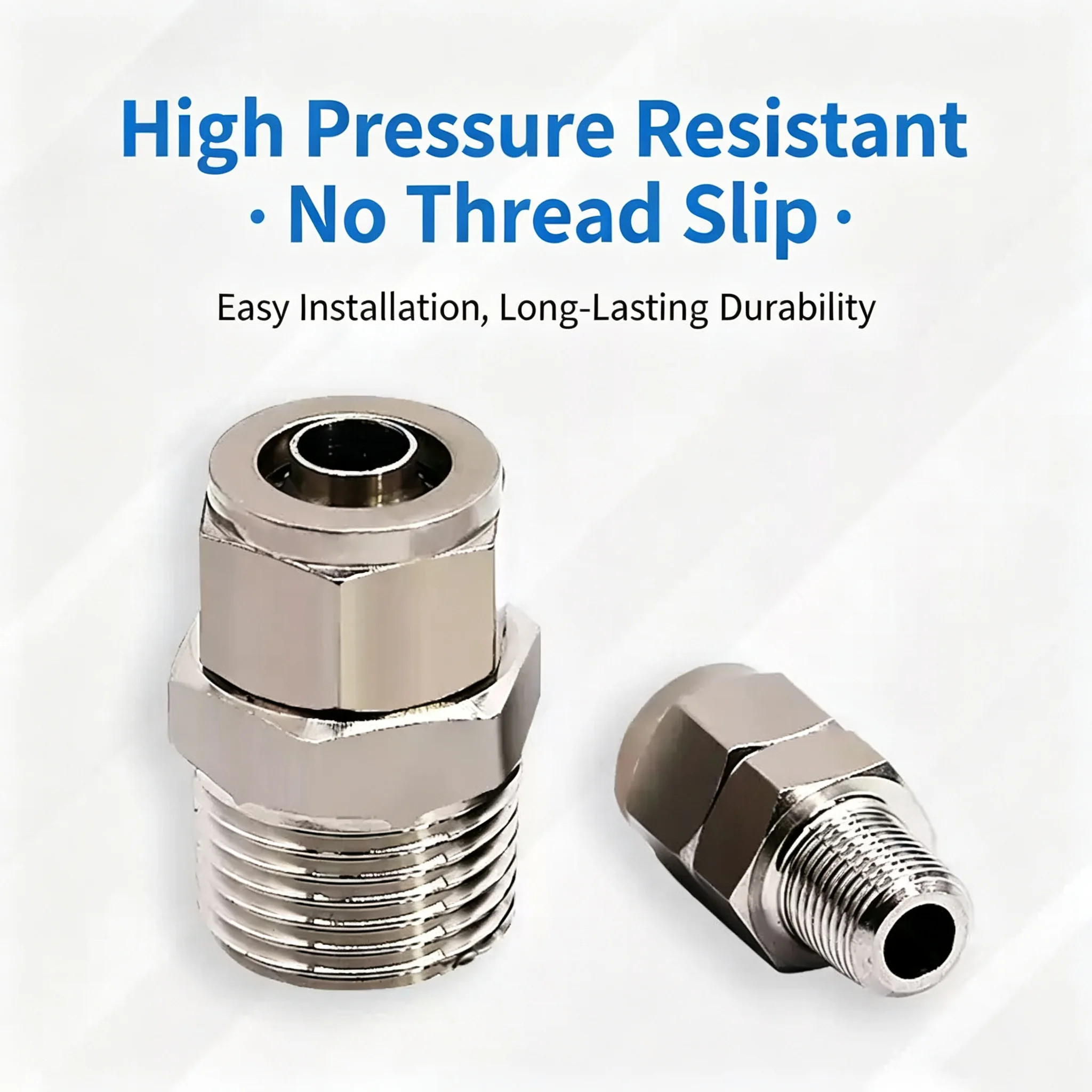 Copper Pneumatic Quick Twist Joint Fittings Fast Connect Components PC4 6 8 10 12mm to M5 1/8 1/4 3/8 1/2 Trachea Screw Pipe