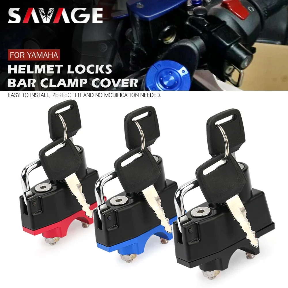 Helmet Locks For YAMAHA YZF R7 R6 R1 R3 R25 XJ6 FZ6 N/S/R FZ1 FZ8 FAZER FZ25 FZ03 FZ07 Motorcycle Accessories Handlebar Clamp