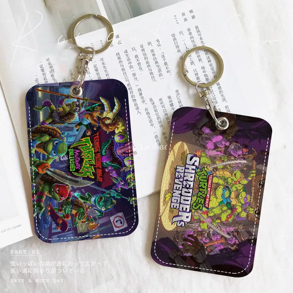 الكرتون السلاحف لعبة أنيمي-TMNT الوصول والوجبة حامل بطاقة المفاتيح الائتمان معرف البنك بطاقة واقية المفاتيح قلادة الموضة #6