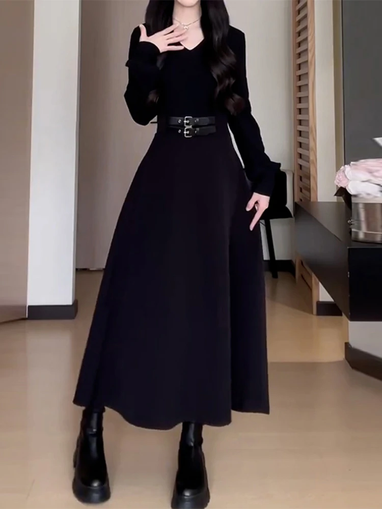 

Hebe Sle High Waist A-Line Dr Long Sve Women's Inner Wear Bla Dr Sweet Japanese Sle Cotton Polyester Blend Win...