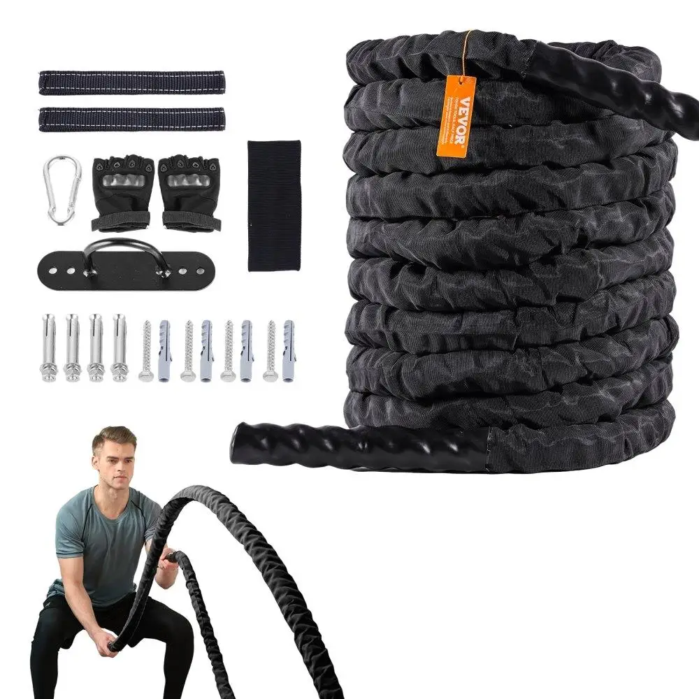 

1.5 Battle Rope 30ft Power Training Strength Fitness Rope