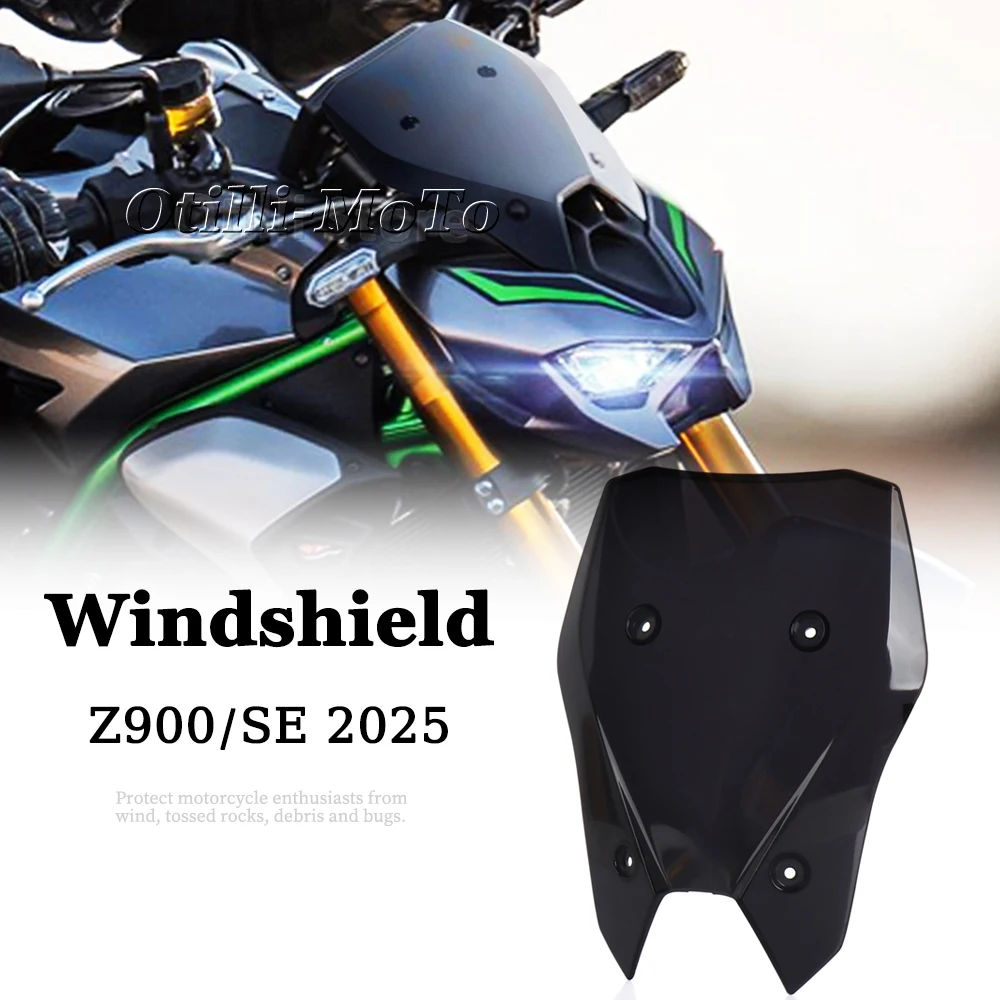 

For Kawasaki Z900 SE Z 900 2025 Motorcycle ABS Windscreen Protection Cover Touring Windshield Wind Deflectors Visor
