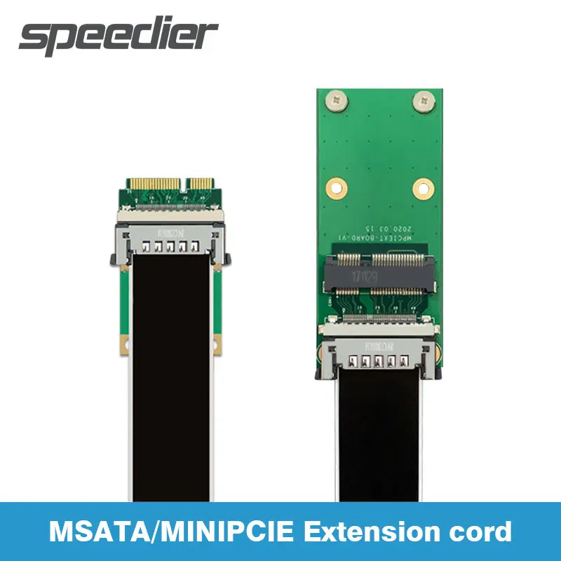 

30/50/80/100cm Minipcie/MSATA Extension Cable Half Height Full Height Network Card SSD Interface Flexible FPC FFC Extender Cable